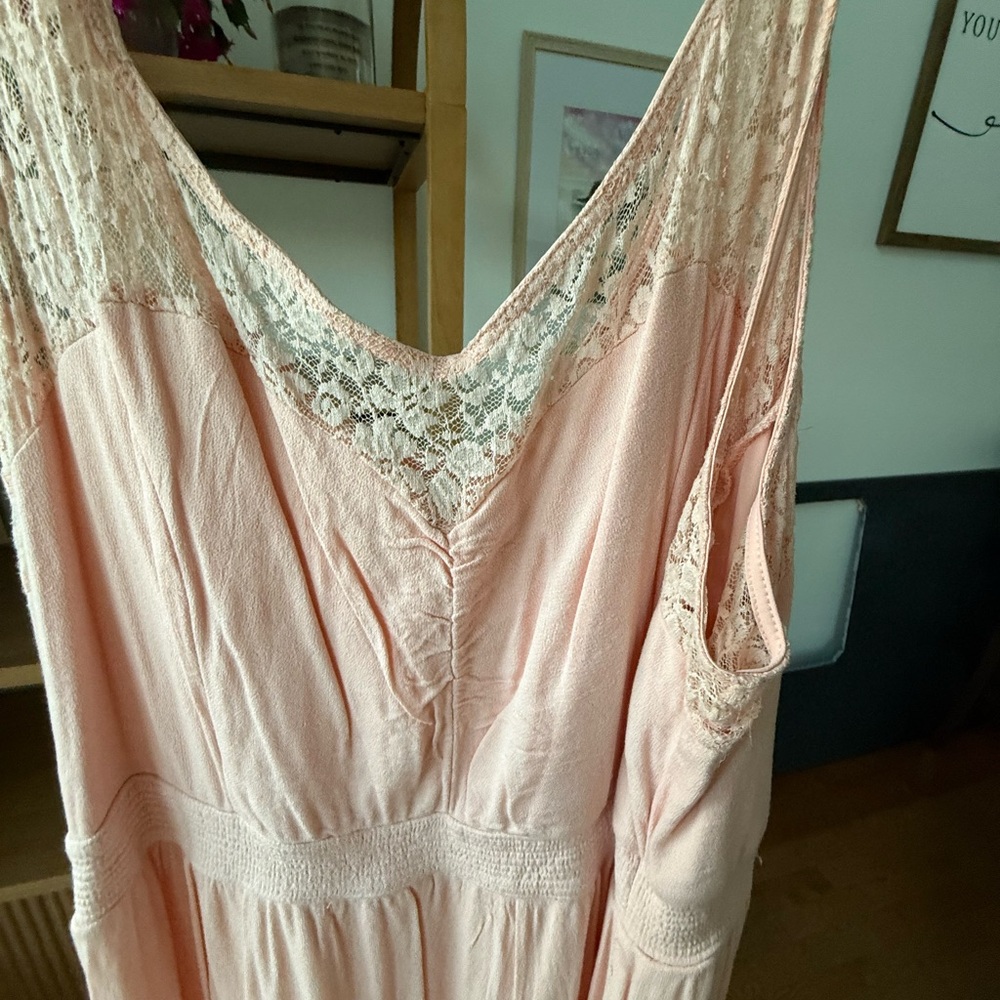 Torrid Blush Lace-Trim Dress - Picture 2 of 2